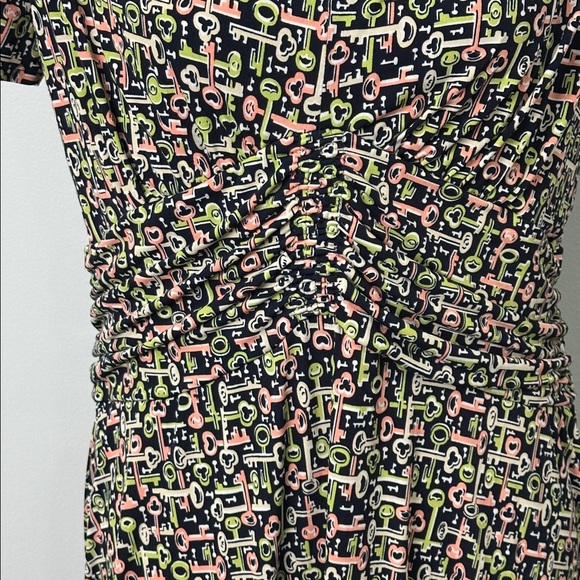 ❄️ George Stretch Key Pattern Dress Size Large - Picture 3 of 8